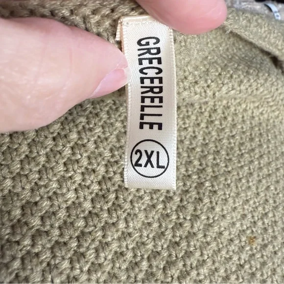 Grecerelle color block heavy knit cardigan sweater size 2X - Picture 7 of 9